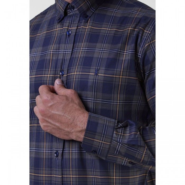 THE BOSTONIANS ανδρικό casual πουκάμισο με μεγάλο καρό print - 3AACH7936
