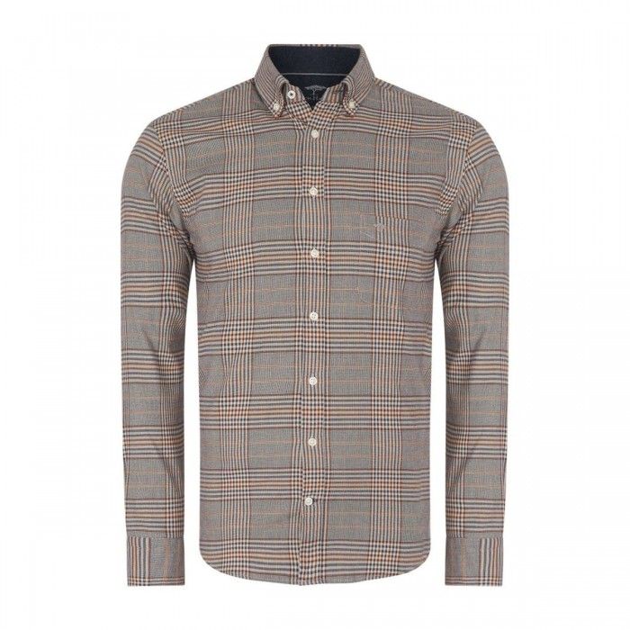 FYNCH HATTON Casual-Fit Button-Down Check Shirt - 1220  6080