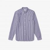 LACOSTE Men's Regular Fit Striped Cotton Shirt - 4@3CH2936