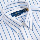 Custom Fit Striped Stretch Poplin Shirt - 710867295001 - POLO RALPH LAUREN
