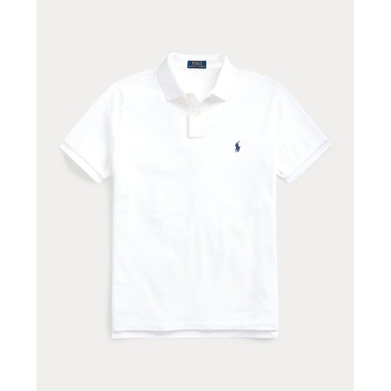 Custom Slim Fit Mesh Polo Shirt - 710666998002 - POLO RALPH LAUREN