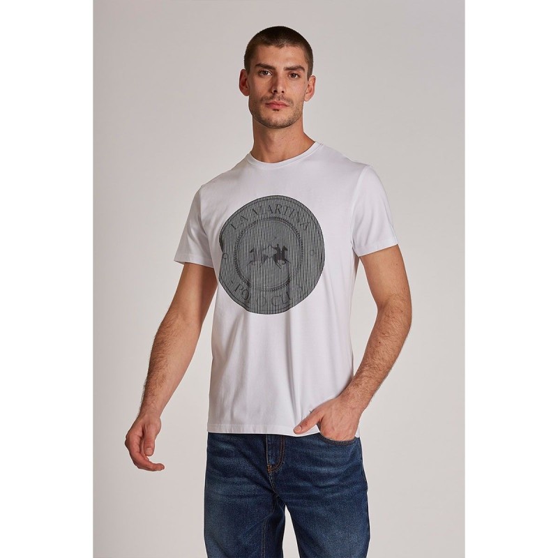 LA MARTINA Regular-fit classic stretch cotton T-shirt - 3LMTMR315