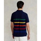 Custom Slim Fit Striped Mesh Polo Shirt - 710860412001 - POLO RALPH LAUREN