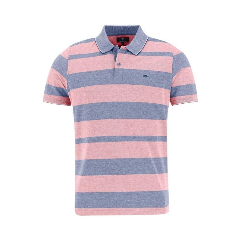 POLO SHIRT WITH BLOCK STRIPES - 1122  1801 - FYNCH HATTON