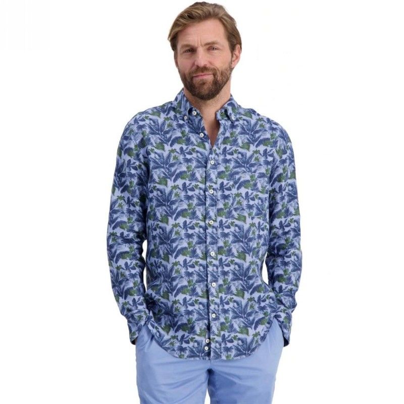 CASUAL FIT SHIRT WITH FLOWER PRINT - 1122  6050 - FYNCH HATTON