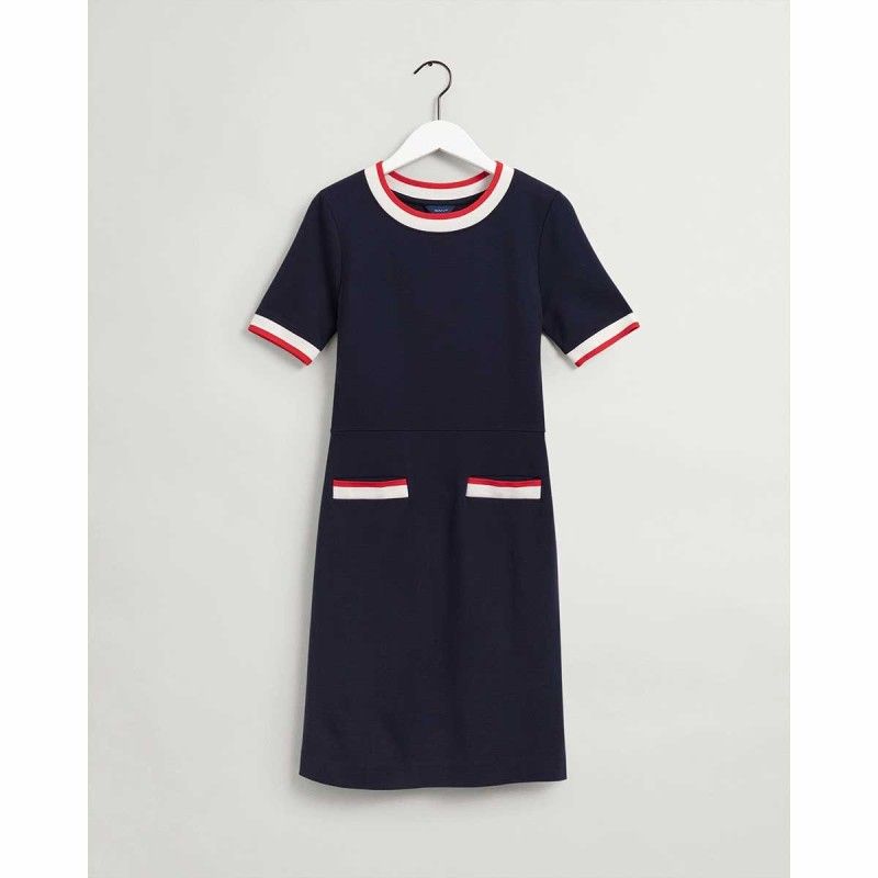 GANT Stripe Detail Jersey Dress - 3GW4204379