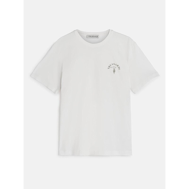 Basic T-shirt with Trussardi logo - T005931T005381 - TRUSSARDI