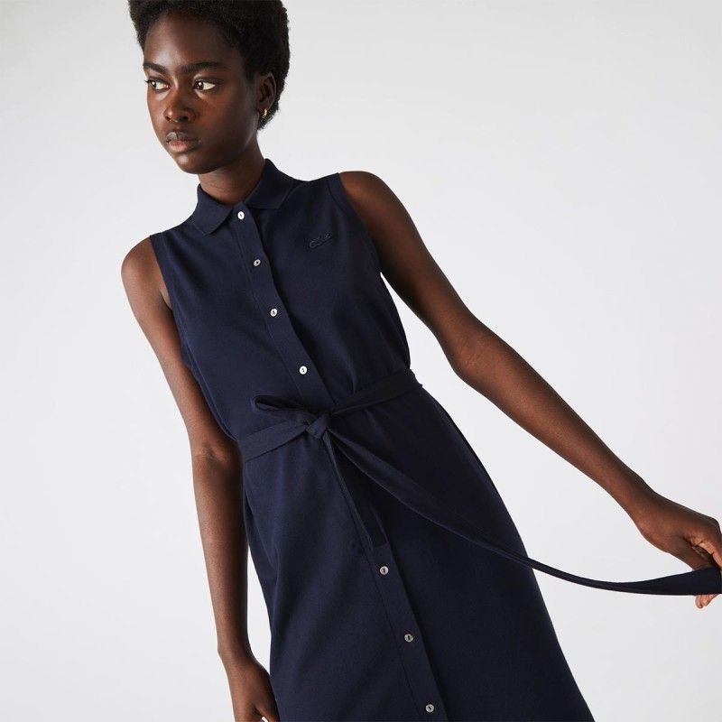 LACOSTE Women's Stretch Cotton Piqué Polo Dress - 3EF1107