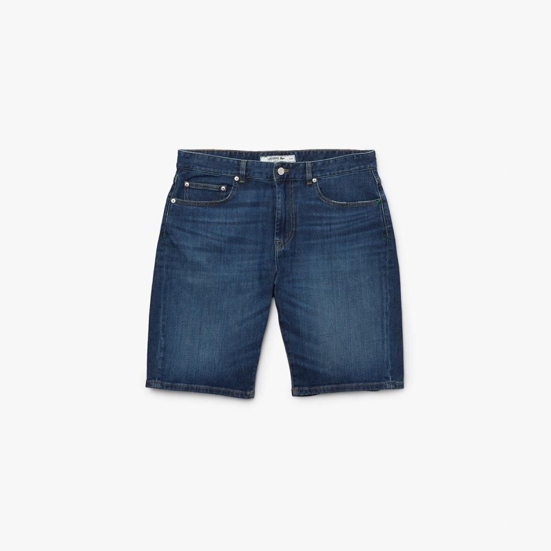 LACOSTE Men's Slim Fit Stretch Cotton Denim Bermuda Shorts - 3FH7541