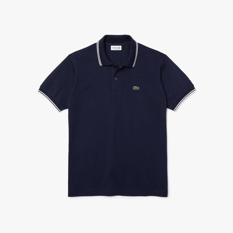 LACOSTE Men’s Lacoste Classic Fit Striped Accents Cotton Piqué Polo Shirt - 3@3PH2384