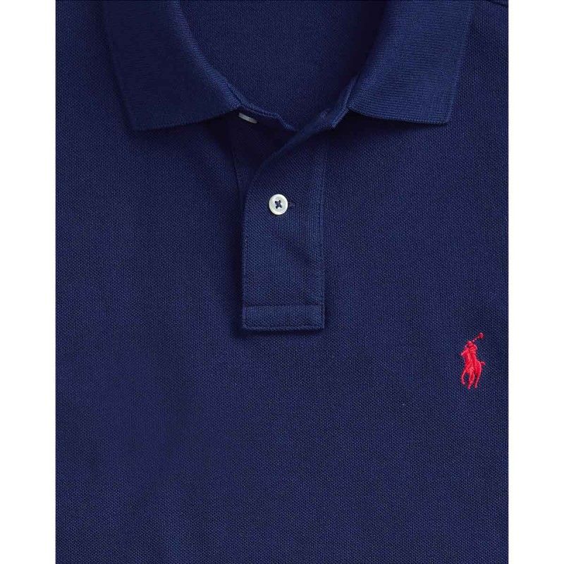 Custom Slim Fit Mesh Polo Shirt - 710782592008 - POLO RALPH LAUREN
