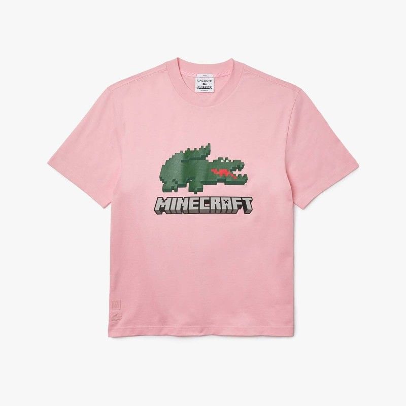 LACOSTE Unisex Lacoste x Minecraft Print Organic Cotton T-Shirt - 3TH5038