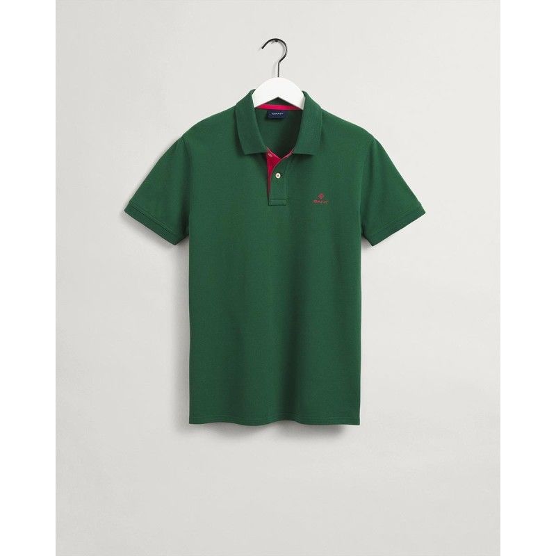 GANT Cotton piqué polo shirt with contrasting finishes - 3@3G2052003