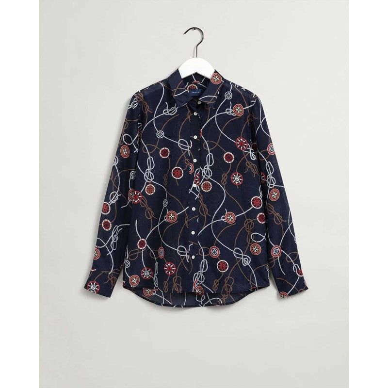 GANT Sailing cotton silk blouse with print - 3GW4320184