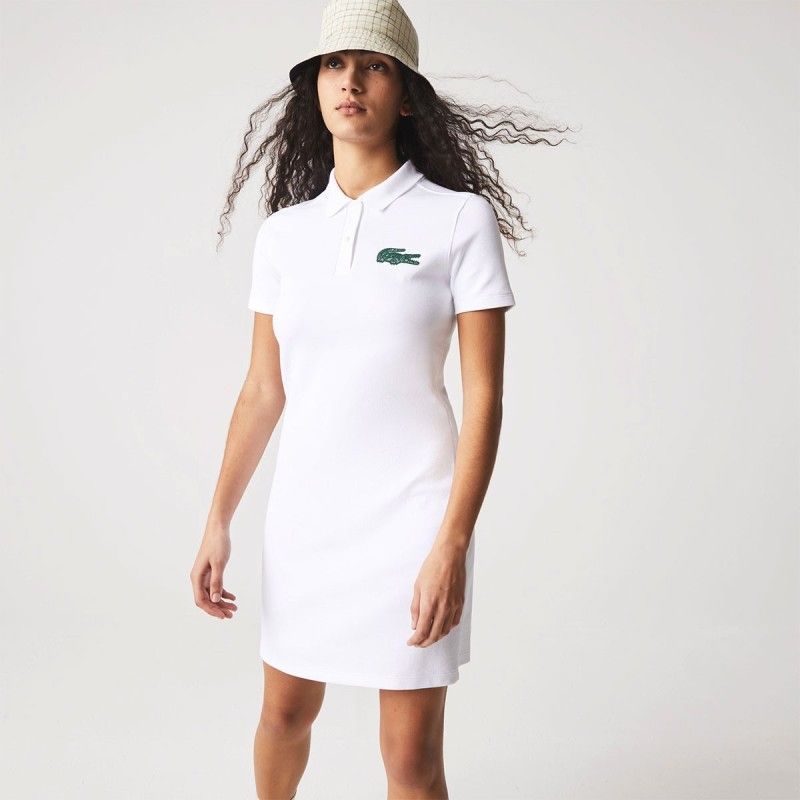 LACOSTE Women's Made In France Organic Cotton Piqué Polo Dress - 3EF1196