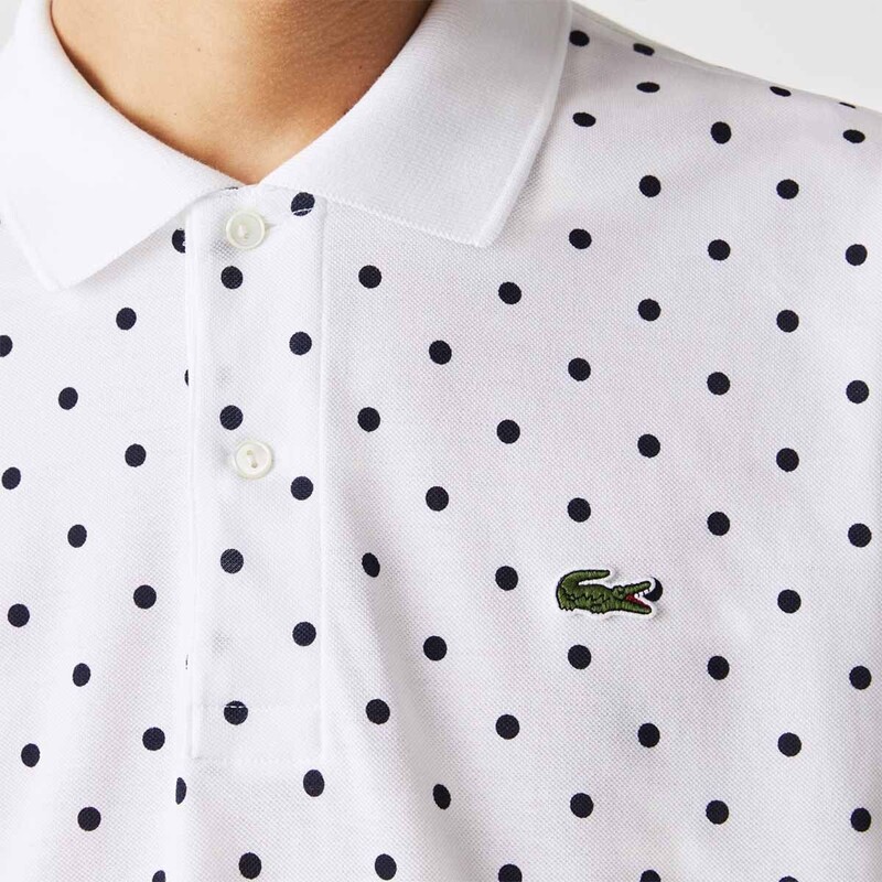 LACOSTE Men’s Lacoste Classic Fit Polka Dot Cotton Piqué Polo Shirt - 3PH2383