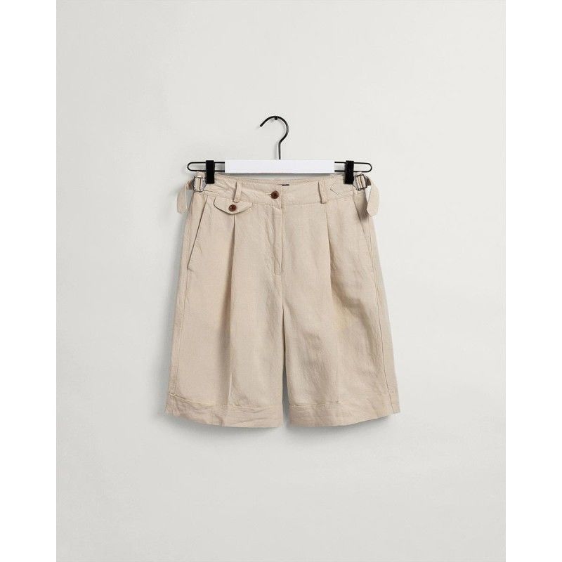 GANT High-rise linen-blend longline shorts - 3GW4020059