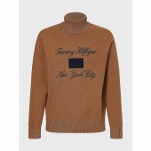 LOGO EMBROIDERY ROLL NECK RELAXED JUMPER - MW0MW27937 - TOMMY HILFIGER