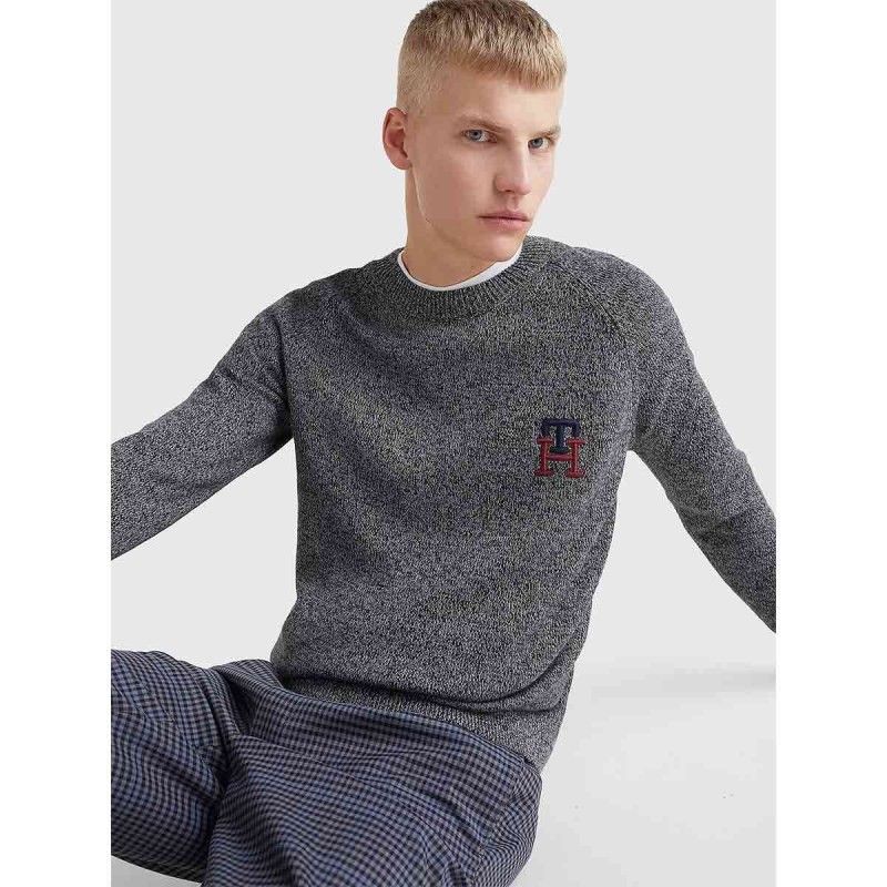 TH MONOGRAM SUPIMA RELAXED JUMPER - MW0MW27938 - TOMMY HILFIGER