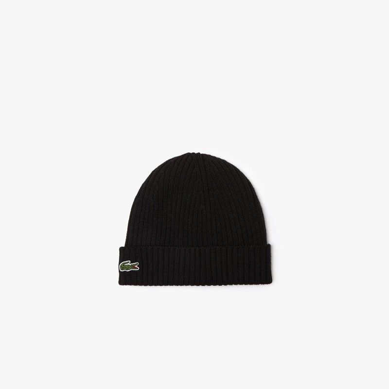 LACOSTE Unisex Lacoste Ribbed Wool Beanie - 3RB0001