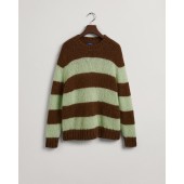 GANT Mohair Striped Crew Neck Sweater - 3GW4806137