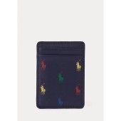 Allover Pony Leather Magnetic Card Case - 405877122001 - POLO RALPH LAUREN