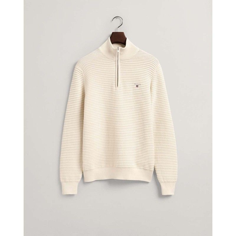 GANT Cotton Texture Half-Zip Sweater - 3G8030146