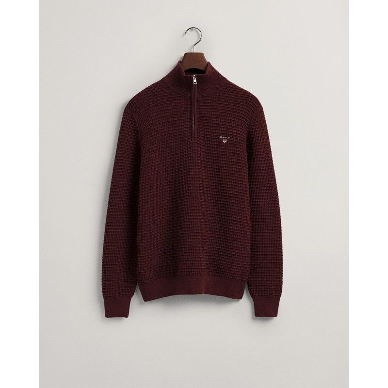 GANT Cotton Texture Half-Zip Sweater - 3G8030146