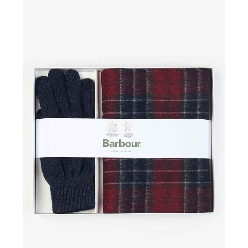Barbour Tartan Scarf & Glove Gift Set - 4@MGS0018 - BARBOUR