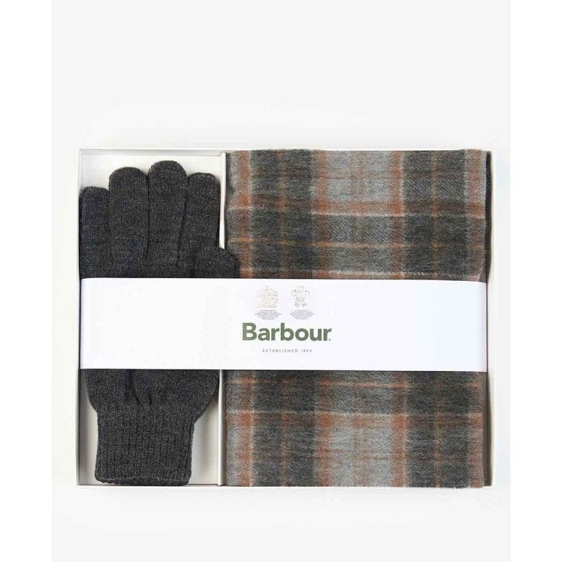 Barbour Tartan Scarf & Glove Gift Set - 4@MGS0018 - BARBOUR