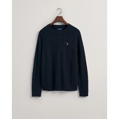 GANT Lambswool Cable Crew Neck Sweater - 3G8050123