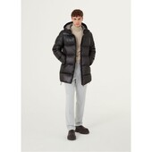 DOWN JACKET WITH FIXED HOOD IN ECO-LEATHER - 12161UX - COLMAR