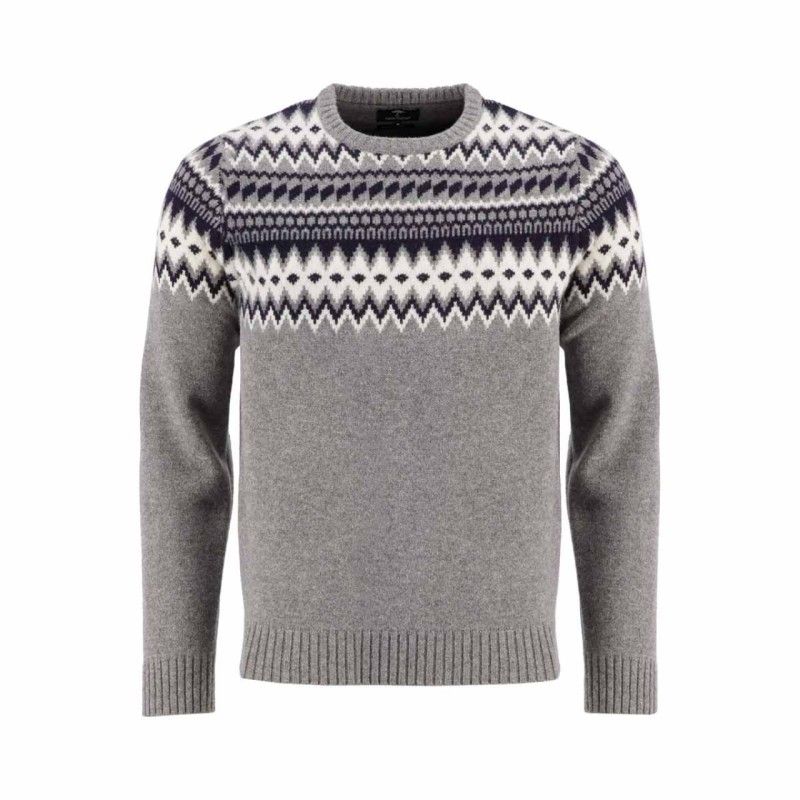JACQUARD-STRICK PULLOVER WITH LAMBSWOOL - 1209 306 - FYNCH HATTON