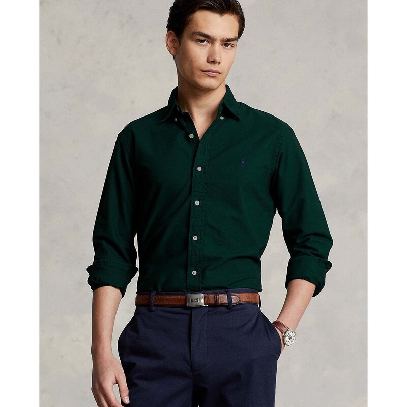 Custom Fit Garment-Dyed Oxford Shirt - 710805564031 - POLO RALPH LAUREN