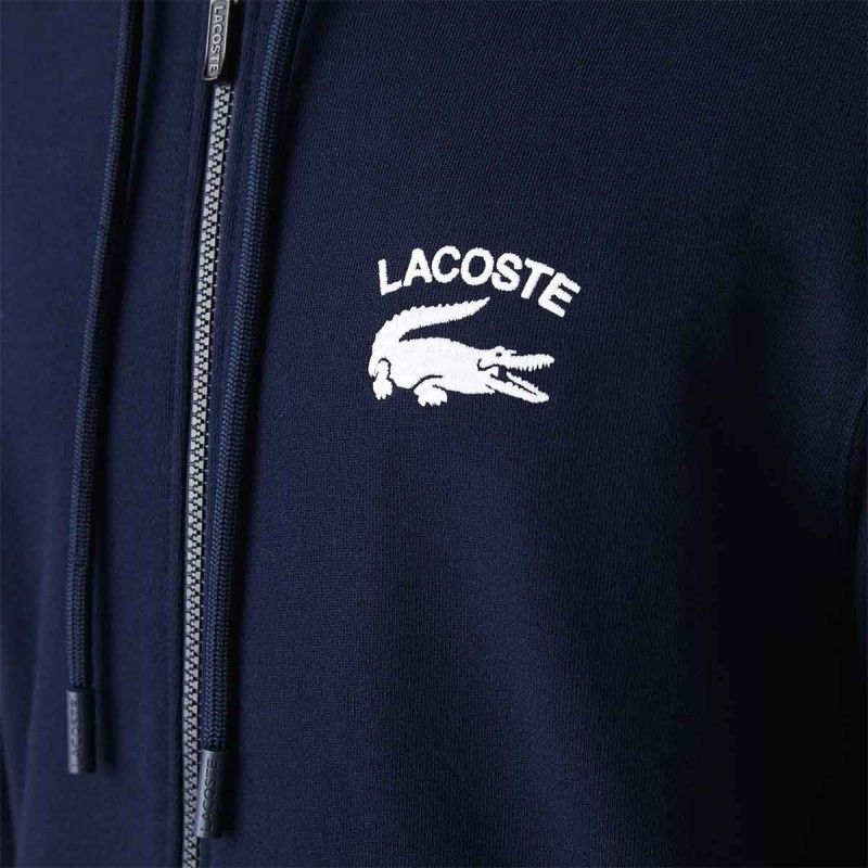 Men's Lacoste Classic Fit Hooded Zippered Sweatshirt - 3SH2481 - LACOSTE