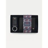 TH LEATHER WALLET AND KEY FOB GIFT SET - 4@AM0AM07931 - TOMMY HILFIGER