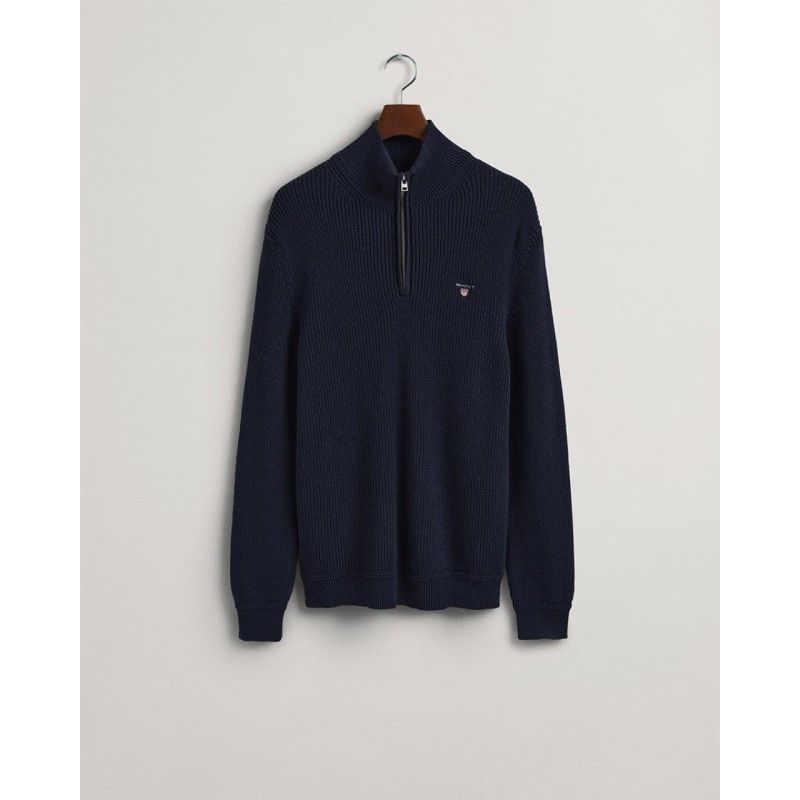 GANT Cotton Wool Ribbed Half-Zip Sweater - 3G8060039