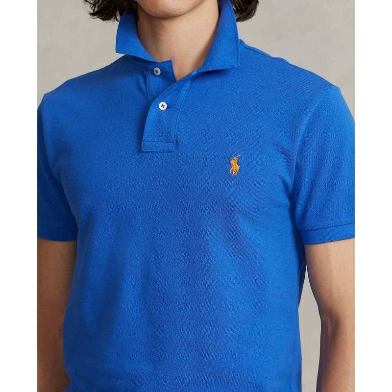 Custom Slim Fit Mesh Polo Shirt - 710782592011 - POLO RALPH LAUREN