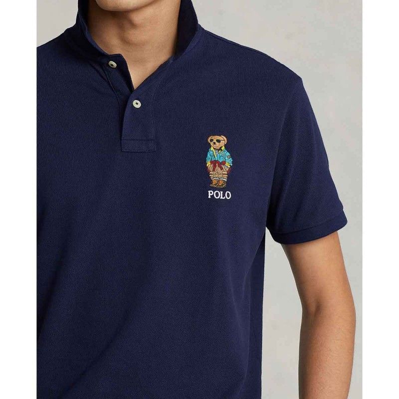 Custom Slim Fit Polo Bear Polo Shirt - 710853312019 - POLO RALPH LAUREN