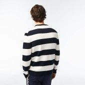 LACOSTE Men's Lacoste Striped Organic Cotton Jersey Sweater - 5@3AH1674