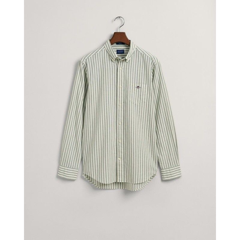 GANT Regular Fit Striped Cotton Linen Shirt - 3G3230057