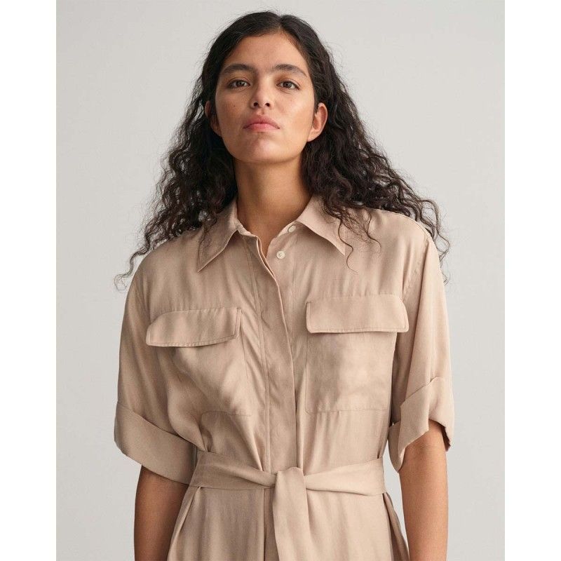 GANT Flap Pocket Short Sleeve Shirt Dress - 3GW4503253