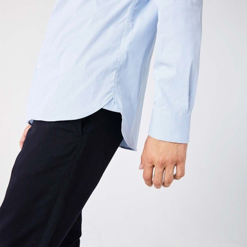 LACOSTE Men's Lacoste Slim Fit Striped Stretch Poplin Shirt - 3CH0198