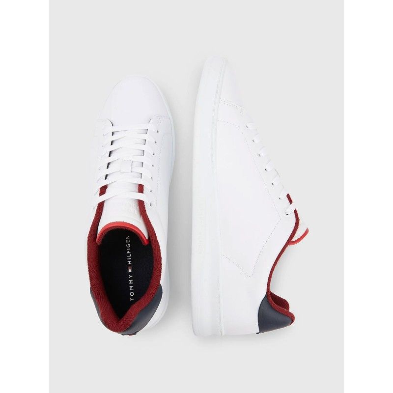 LEATHER CUPSOLE COURT TRAINERS - FM0FM04483 - TOMMY HILFIGER