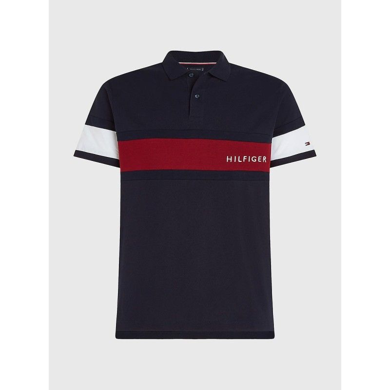 COLOUR-BLOCKED REGULAR FIT POLO - MW0MW30755 - TOMMY HILFIGER