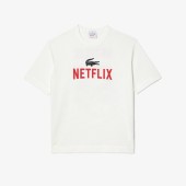Unisex Lacoste x Netflix Loose Fit Organic Cotton T-shirt - 3TH7343 - LACOSTE