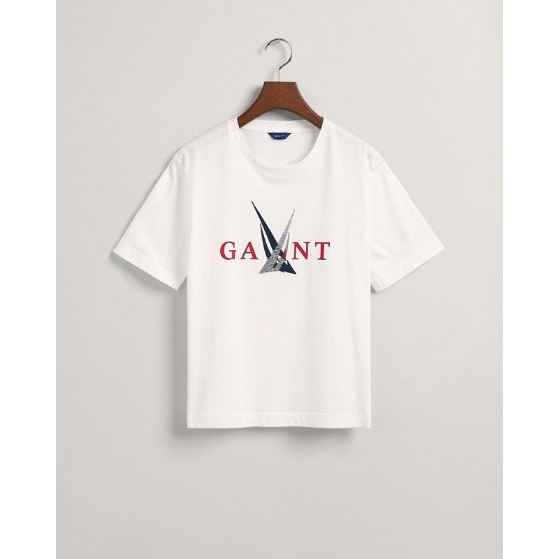Sail Print T-Shirt - 3GW4200260 - GANT