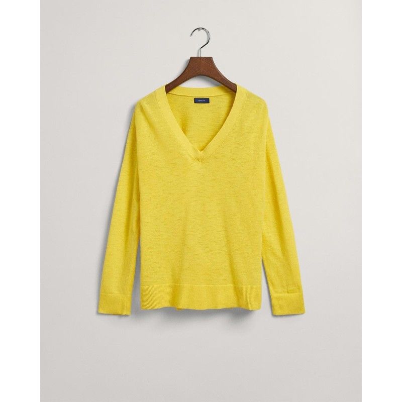 GANT Linen Blend V-Neck Sweater - 3GW4805191