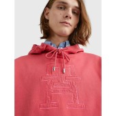 TOMMY HILFIGER HOODY WITH YARN DYED AND MONOGRAM - MW0MW31071
