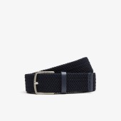LACOSTE Men's Engraved Buckle Stretch Knitted Belt - 5@3RC4017